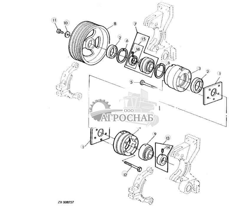 Cutterhead Support And Pulley 